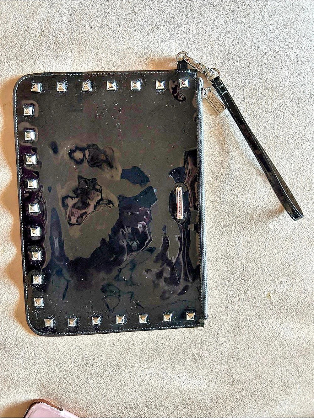 Rebecca Minkoff Black Studded Wristlet Clutch